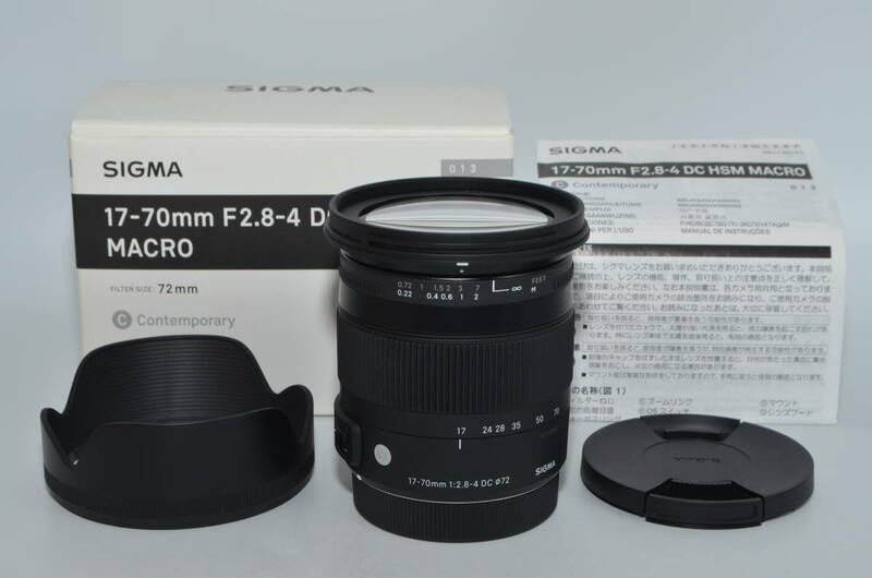 【特上品】 SIGMA 17-70mm F2.8-4 DC MACRO OS HSM | Contemporary C013 | Canon EF-Sマウント | APS-C/Super35　#6664