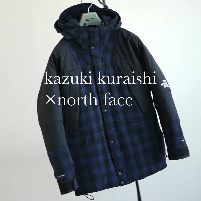 north face × kazuki kuraishi チェック マウンテンライト ダウン ジャケット ノースフェイス windwall キルティング