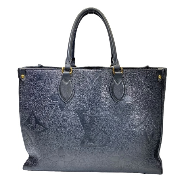 LOUIS VUITTON ルイ ヴィトン M45595 モノグラム・アンプラント オンザゴーMM ハンドバッグ トートバッグ 肩掛け 手持ち鞄 レザー ブラック