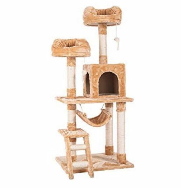 キャットタワー　据え置き　猫用品　ペット用品　全高141cm