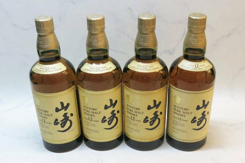 ※埼玉県発送のみ※☆SAKE363【古酒】SUNTORY 山﨑 12年 ピュアモルト 750ml 43％ 未開栓 4本セット