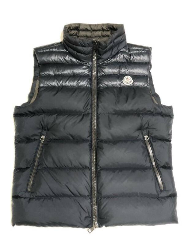 MONCLER DUPRES GILET モンクレール ダウンベスト M 〜 L 相当 ダークネイビー ダウン 国内正規品 モンクレールジャパン ベスト