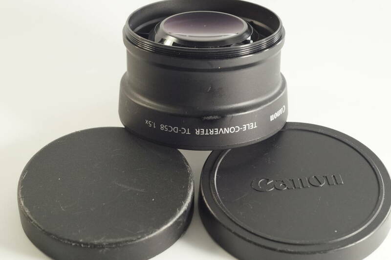 茶16【レンズはとてもキレイ】CANON TC-DC58D TELECONVERTER キャノン キヤノン テレコンバーター