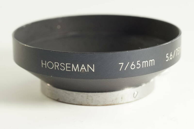 影EG【並品 】HORSEMAN 7／65mm 5.6／75mm ホースマン 内径42mm カブセ式 メタルフード ホースマン