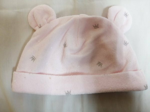 Ea1 00731 ベビー 帽子 (ピンク) 耳付き 新生児 パイル 中国製