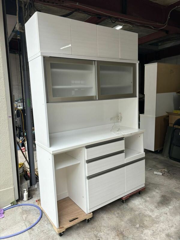 ニトリ　食器棚 キッチンボード レンジボード キッチン収納家具 W1400 H2160 D505mm