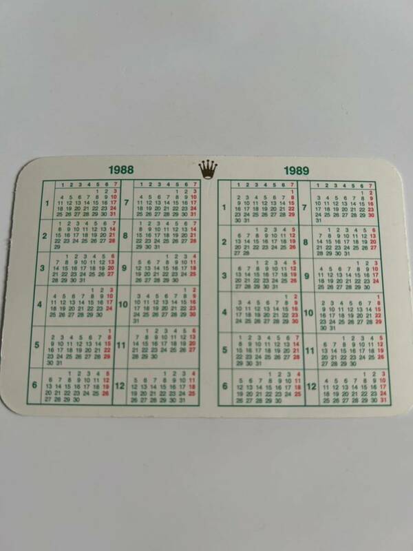 ロレックス ROLEX 1988-1989 calendar カレンダー R番 L番 ヴィンテージ アンティーク 付属品 純正付属品