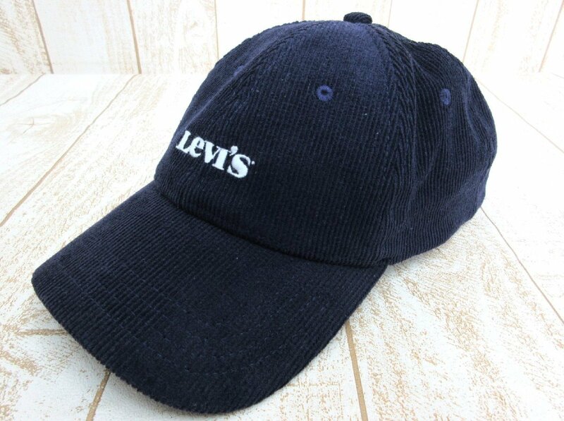 Levi's/リーバイス：コーデュロイキャップ 帽子 ネイビー 中古/USED