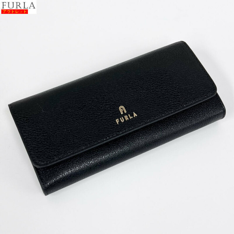 【RTD12】未使用・アウトレット処分品　FURLA/フルラ　長財布　WP00197 AX0732 O6000　MAGNOLIA CONTINENTAL WALLET　ブラック　レザー