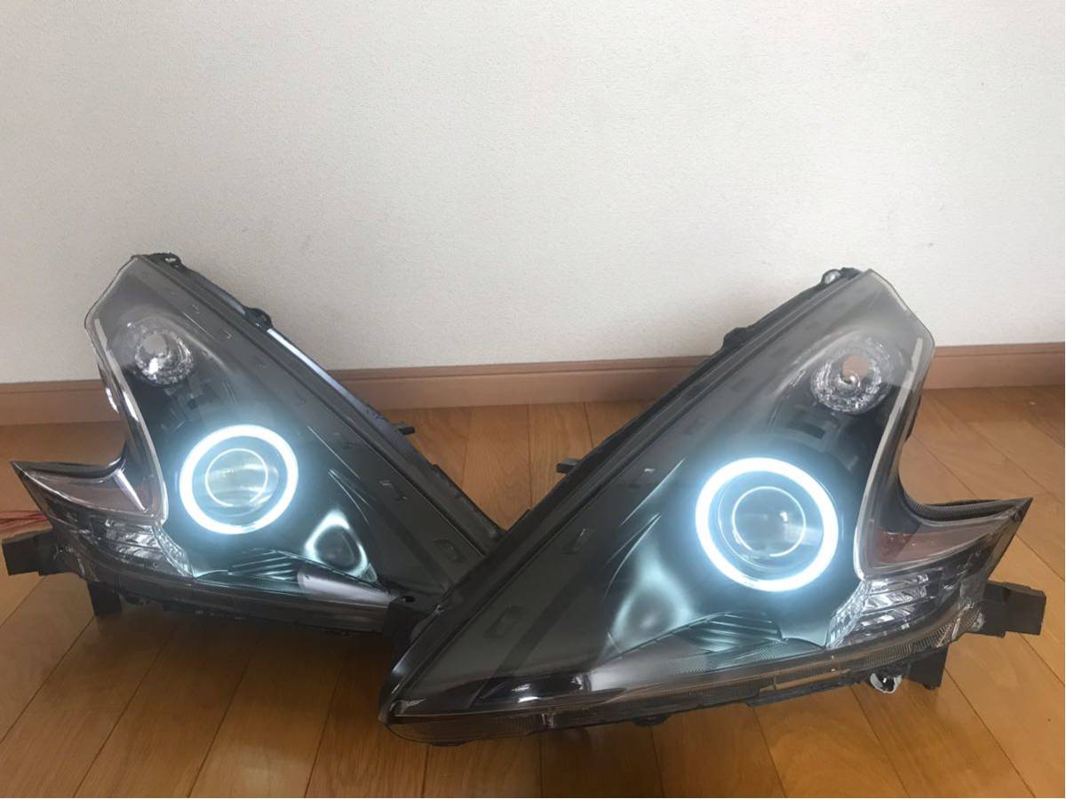 Z34 フェアレディZヘッドライトSMDイカリングインナーブラック