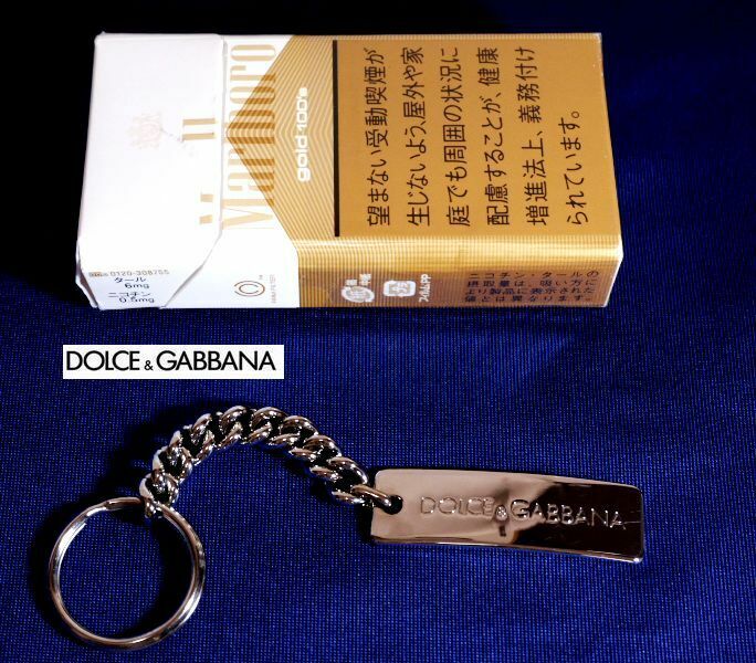 DOLCE&GABBANA ドルチェ&ガッバーナ シルバーカラープレート　チェーン キーリング　美品 