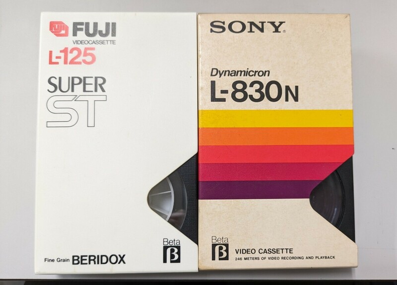 SONY L-830N FUJI L-125 SUPER ST ベータ　ビデオカセットテープ 各1本