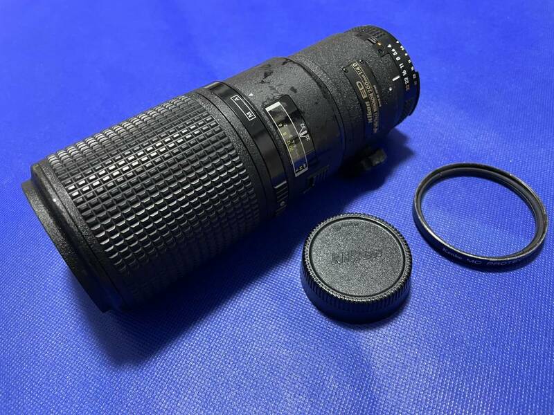 Nikon　ED　AF　MICRO　NIKKOR　200mm　1:4D　　フィルター キャップ 付　　ニコン　200 4 D ...