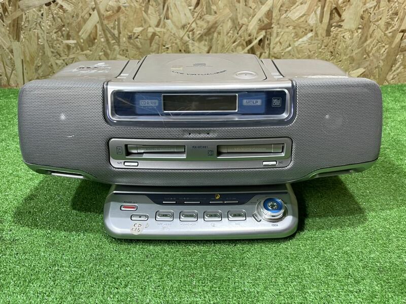 3B24 Panasonic パナソニック パーソナル オーディオプレーヤー RX-MDX81 CD カセット ＭＤシステム 現状品