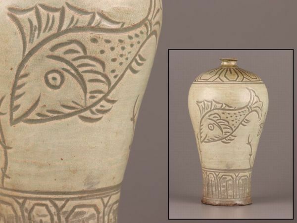 古美術 朝鮮古陶磁器 高麗青磁 梅瓶 時代物 極上品 初だし品 C4835