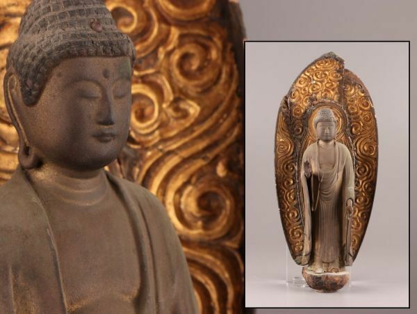 仏教美術 時代木彫 阿弥陀如来 仏像 時代物 極上品 初だし品 C4824