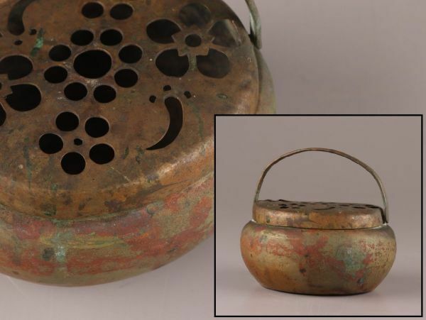 中国古玩 唐物 古銅造 手炉 時代物 極上品 初だし品 C5001