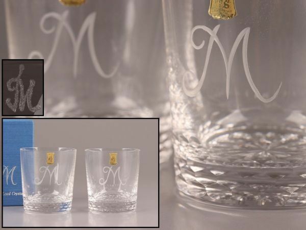 西洋美術 Meissen マイセン リード クリスタル グラス 一対 極上品 初だし品 C4944