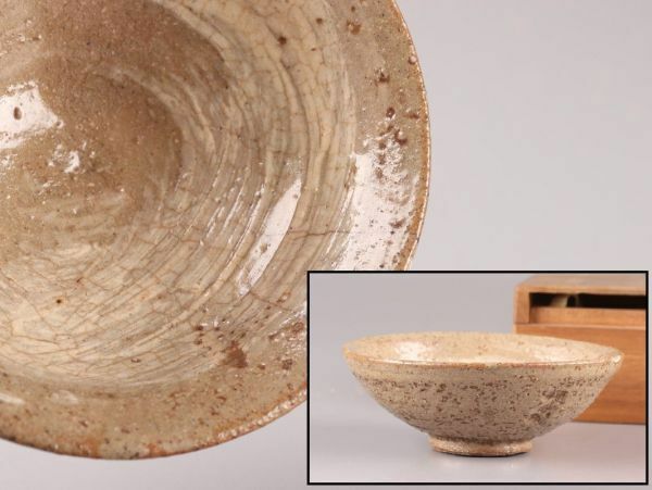 古美術 朝鮮古陶磁器 李朝 刷毛目 茶碗 時代物 極上品 初だし品 C5145