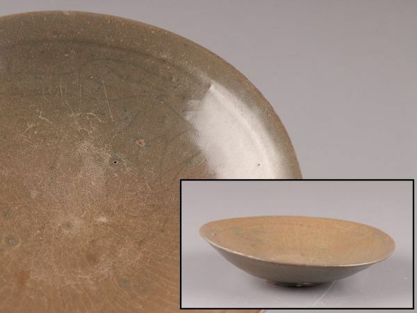 古美術 朝鮮古陶磁器 高麗青磁 皿 時代物 極上品 初だし品 C5184