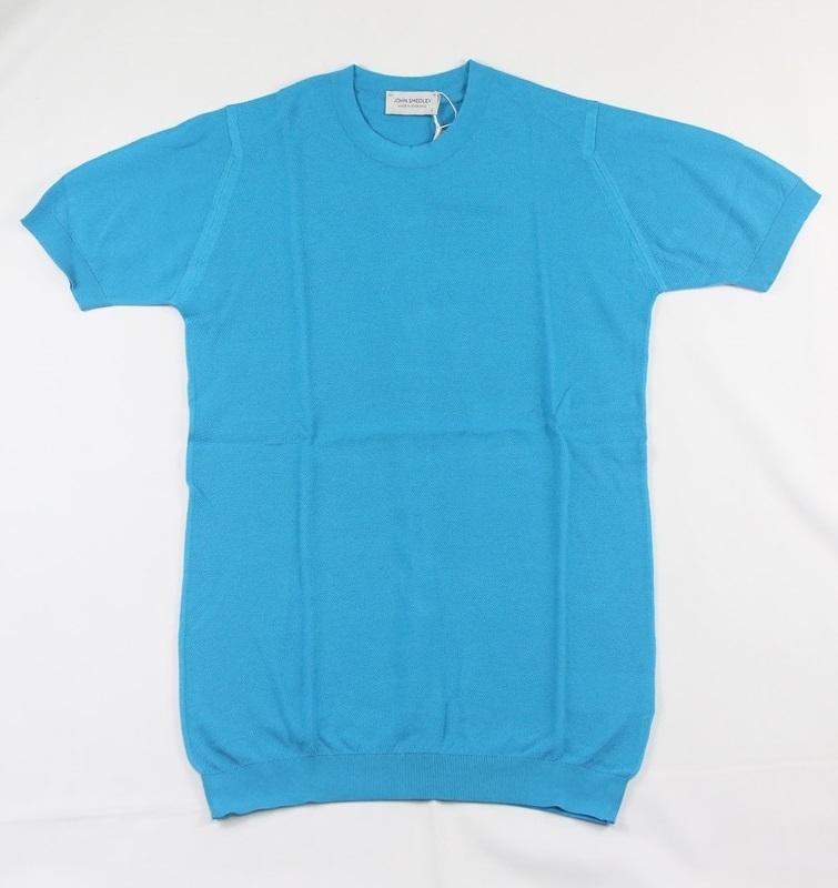 新品 John Smedley　ジョンスメドレー 最高級シーアイランドコットン Sサイズ Tシャツ　SKIPPER BLUE
