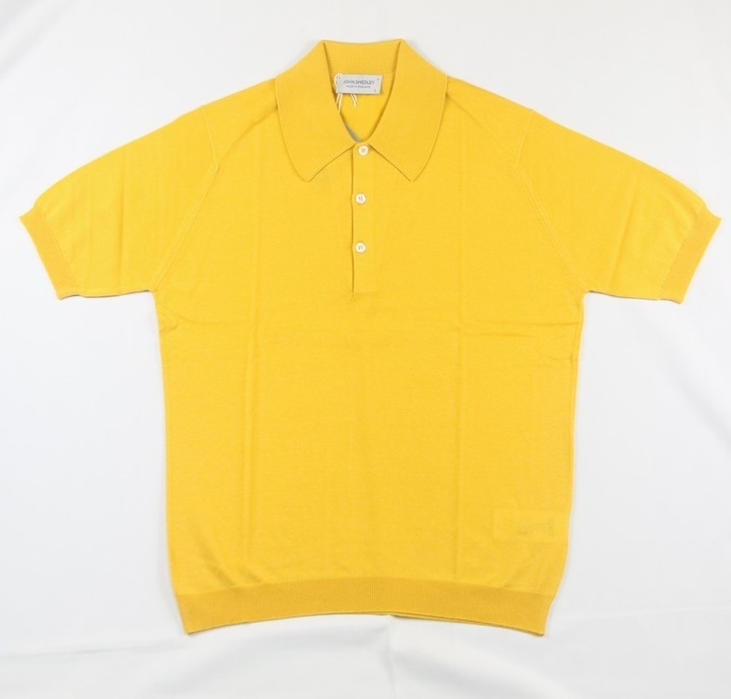 新品 John Smedley　ジョンスメドレー 最高級シーアイランドコットン・メリノウール　 Sサイズ ポロシャツ WINTER SUN
