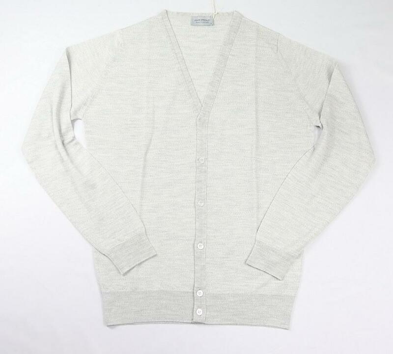 新品 John Smedley ジョンスメドレー 最高級メリノウール カーディガン　Mサイズ MORNING MIST