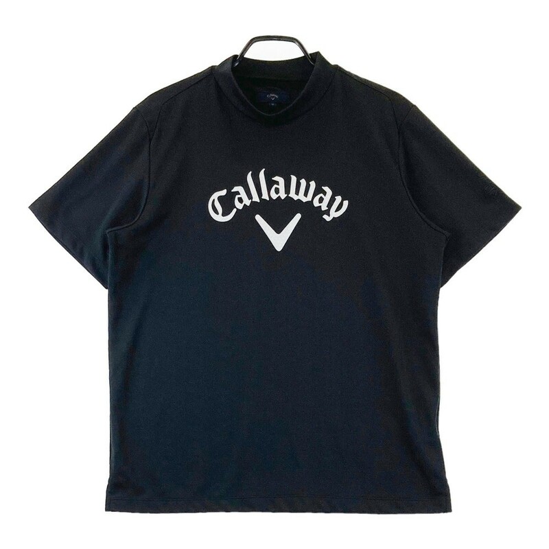 CALLAWAY キャロウェイ ハイネック 半袖Tシャツ 総柄 ブラック系 LL [240101065504] ゴルフウェア メンズ
