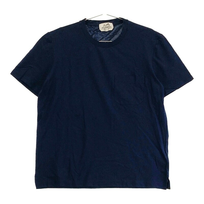 HERMES エルメス 胸ポケット 半袖　Tシャツ ネイビー系 S [240101028367] メンズ