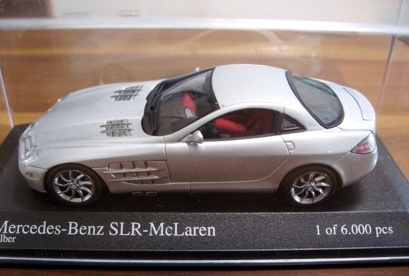 ■　送料負担　ミニチャンプス　ベンツ　ＳＬＲ　マクラーレン　シルバー　■　ワンオーナー　美品