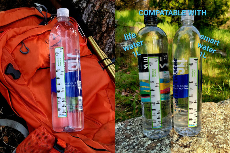 Bottle Genius by HYKLYF 1Lウォーターボトル用 計量機ステッカー UL LIFE WTR ライフウォーター Smart Water スマートウォーター