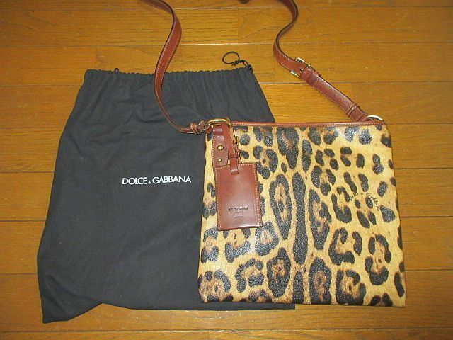 ドルチェ＆ガッバーナ　DOLCE&GABBANA　レザー　PVC　レオパード　ショルダー　バッグ　超美品