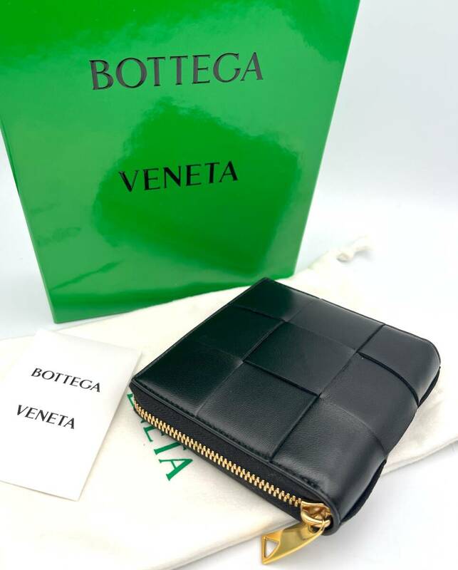 ボッテガヴェネタ BOTTEGA VENETA スモール カセットコンパクトジップアラウンドウォレット ラウンドファスナー 754467 VCQC1 8425