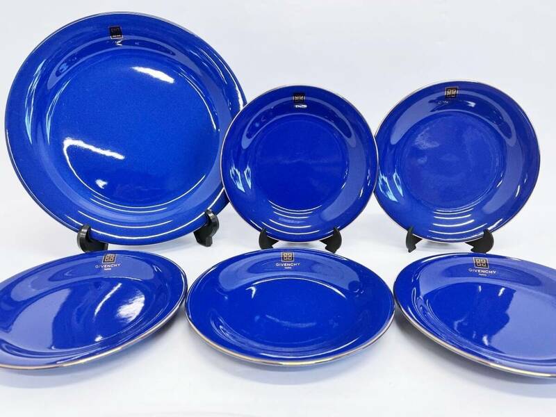 GIVENCHY ジバンシィ ジバンシー 食器セット ネイビー 大皿1枚 中皿5枚 青 ブルー 食器 洋食器 プレート モダン