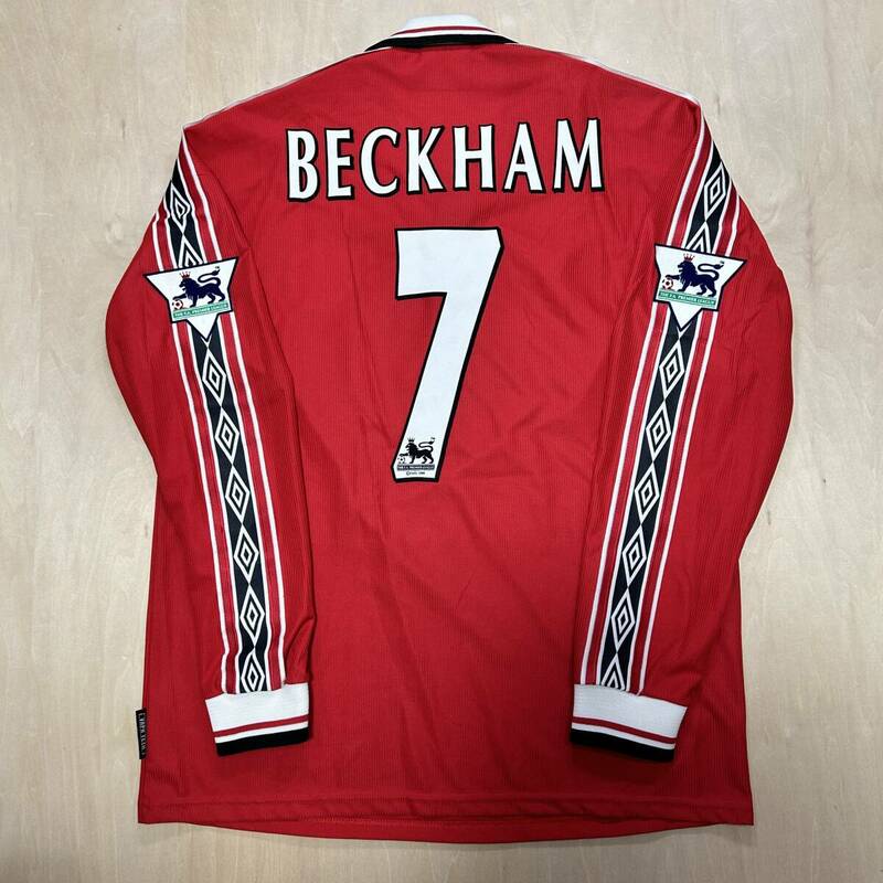 1998 1999 マンチェスター・ユナイテッド ベッカム ユニフォーム トレブル 3冠 イングランド代表 マンU アンブロ Manchester Beckham 98 99