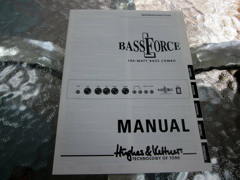 ★H&K BASS FORCE 英語バージョン English MANUAL 取扱説明書 USED！