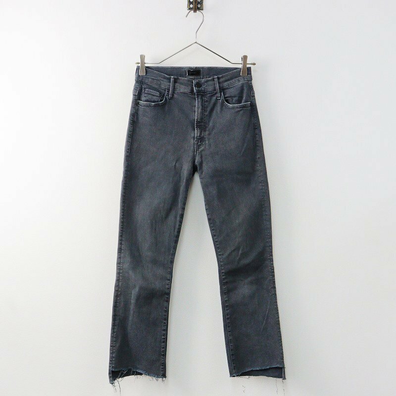 マザー MOTHER 1157-352 THE INSIDER CROP STEP FRAY デニムパンツ 26/チャコールグレー ストレッチ【2400013795180】