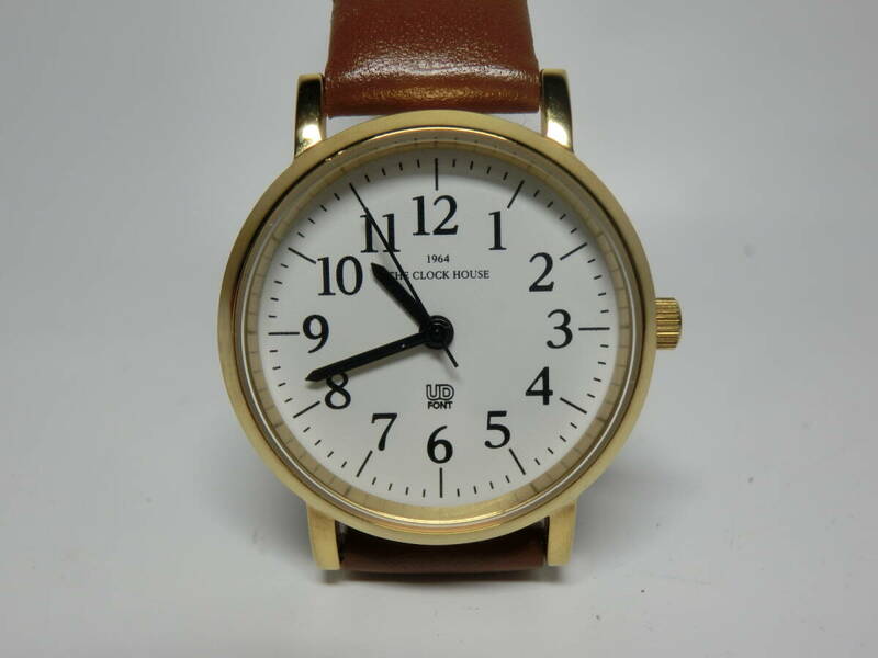 【№1075-O6006R】中古品:THE CLOCK HOUSE LUD5001 UD FONT レディース 腕時計 作動確認　目たち物はありません比較的きれいな商品