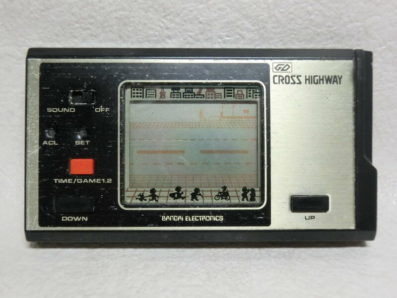 【№7124－ｇ6006】中古ジャンク品：ゲームウォッチ / バンダイ GD クロスハイウェイ / 動作未確認 / CROSS HIGHWAY