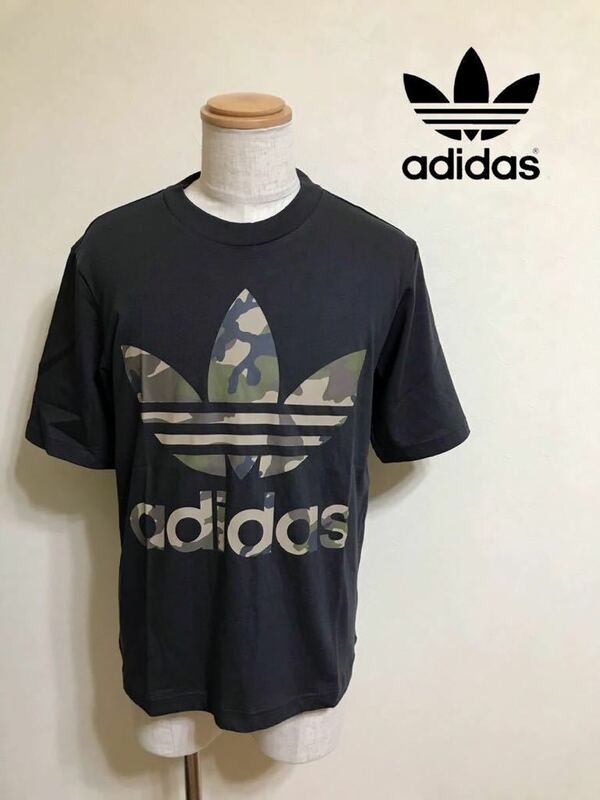 【新品】 adidas originals SSL TEE CAMO OS アディダス オリジナルス トレフォイル ビッグロゴ カモフラ 半袖 Tシャツ サイズS DX4203