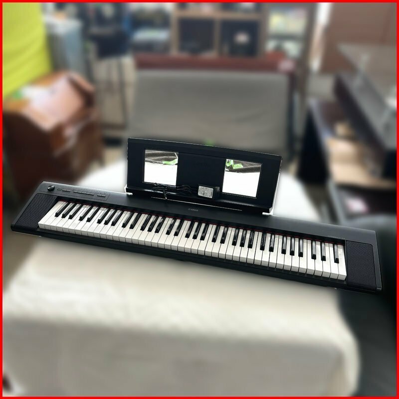 中古●ヤマハ 電子ピアノ NP-32●ピアジェーロ キーボード ブラック 76鍵盤 2019年製 音出し確認済み 譜面台付き 札幌