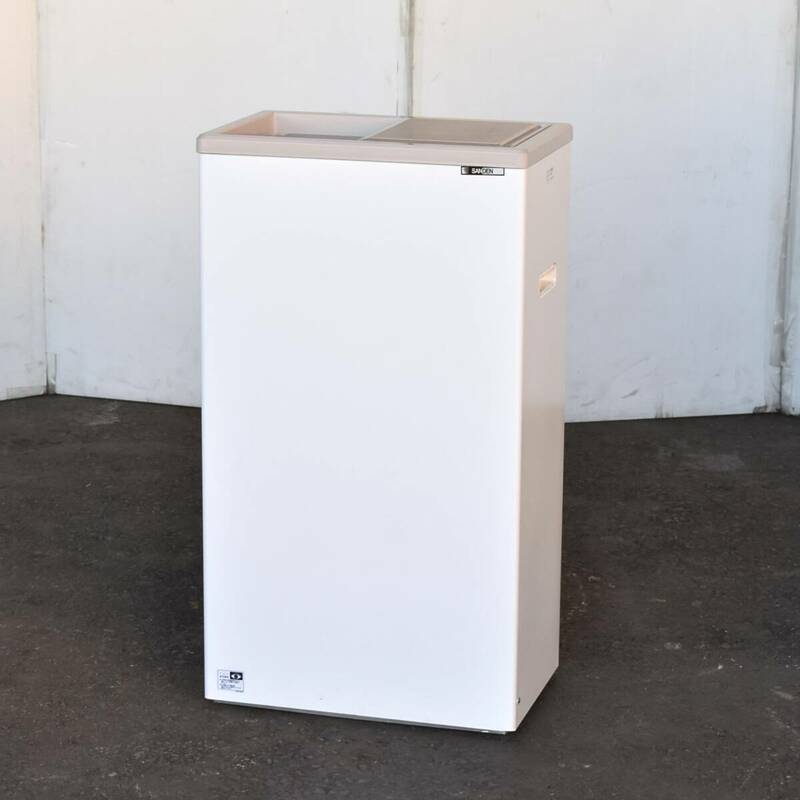 サンデン 業務用冷凍庫 PF-057XF 小型冷凍ストッカー 2019年製造 AC100V 簡易冷却確認済 現状品『仙台市 引取歓迎』zyt1382ジ 60113-08
