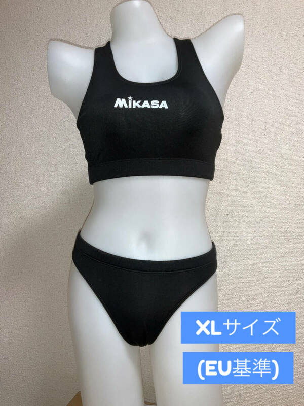 ※在庫一点のみ　MIKASA ビーチバレー用ビキニ水着セット(黒　XLサイズ)