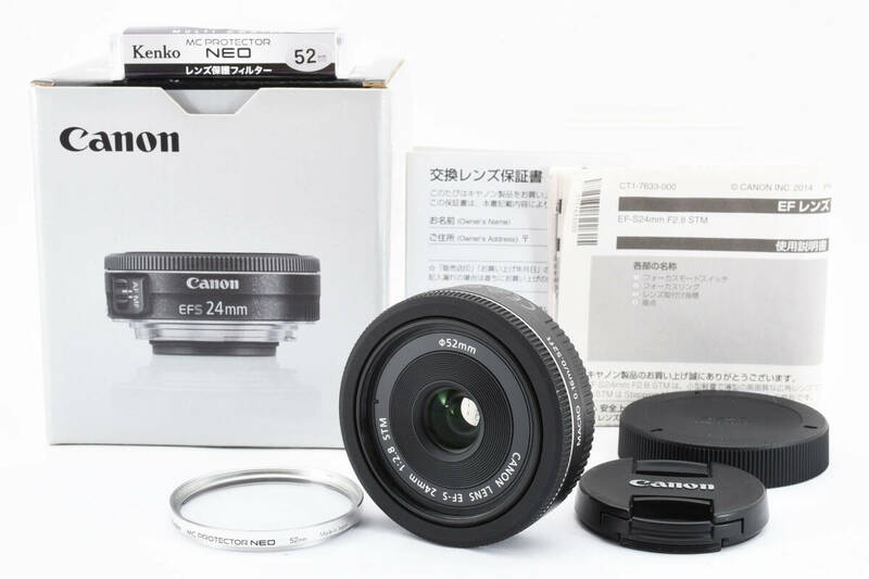 ★☆極上美品★ Canon LENS EF-S 24mm F2.8 STM 単焦点 元箱付 #435☆★
