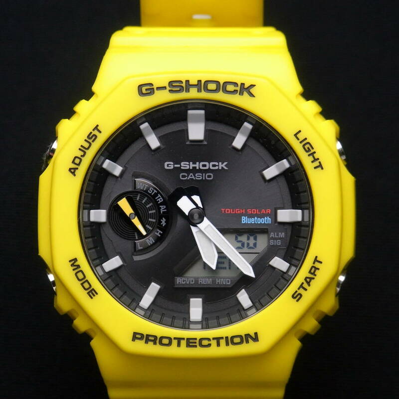 CASIO G-SHOCK カシオ Gショック スマートフォンリンク タフソーラー 腕時計 国内正規品 GA-B2100C-9AJF イエロー