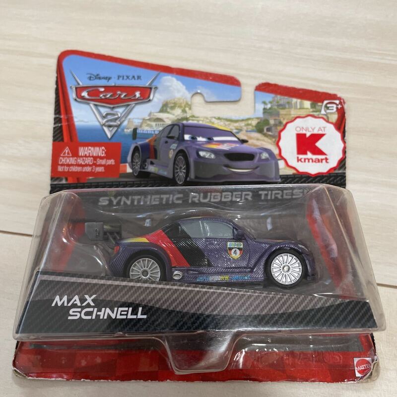 マテル カーズ ミニカー キャラクターカー　マックス シュネル MAX SCHELL MATTEL CARS WGP シンスティック ラバー タイヤ