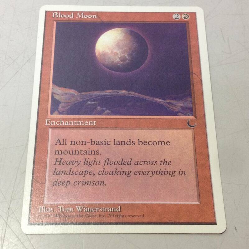 ★Magic the Gathering/マジック・ザ・ギャザリング/MTG/地染めの月/blood moon/英語/カード/ゲーム/中古/8-6299