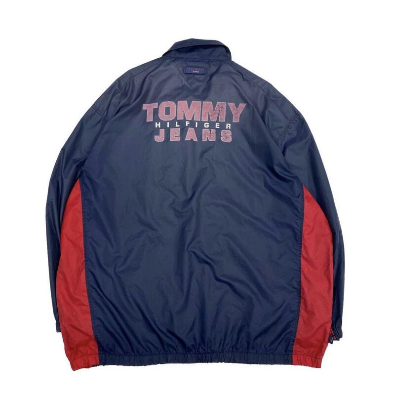 【XL】USA古着 90s 00s トミー TOMMY JEANS ナイロンジャケット