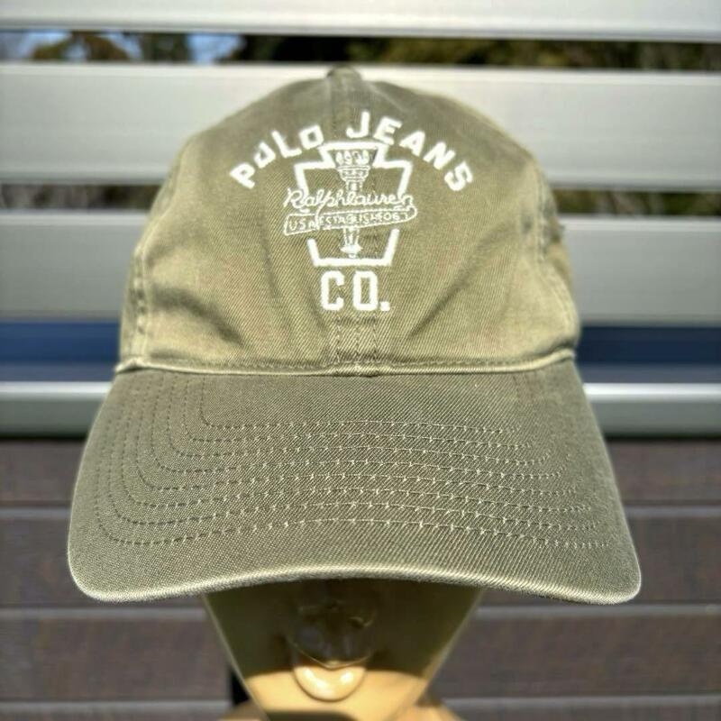 90s00s 雰囲気フェード POLO JEANS ポロジーンズ キャップ オールド ビンテージ ラルフローレン アメリカ 古着 帽子 ロゴ刺繍 パートナー21
