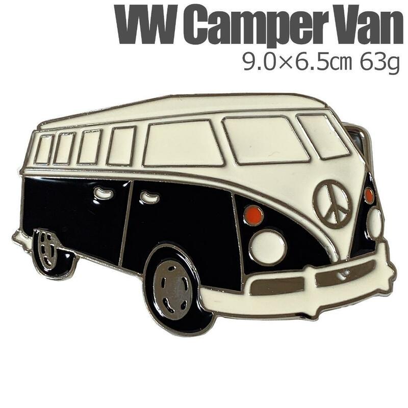 ■匿名配送/送料無料■ ベルトバックル のみ メンズ レディース カジュアル ビジネス VW Camper Van ワーゲンバス 白 ホワイト